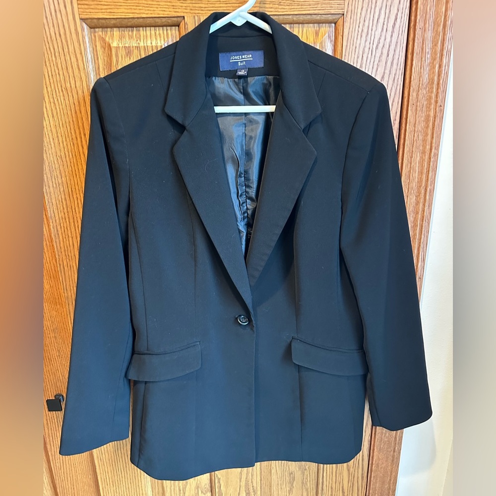 Joneswear Suit Jacket Black Blazer Women’s 14 one button